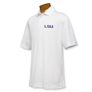 LSU Tigers B&T CB DryTec Championship Polo - White